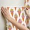 By Dylan M Orange Floral Ice Cream Peel & Stick Wallpaper